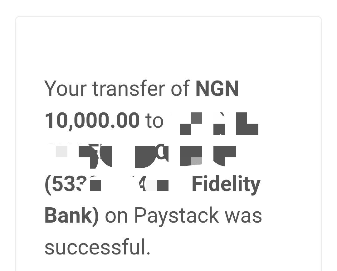 10k was transferred to someone recovering from illness