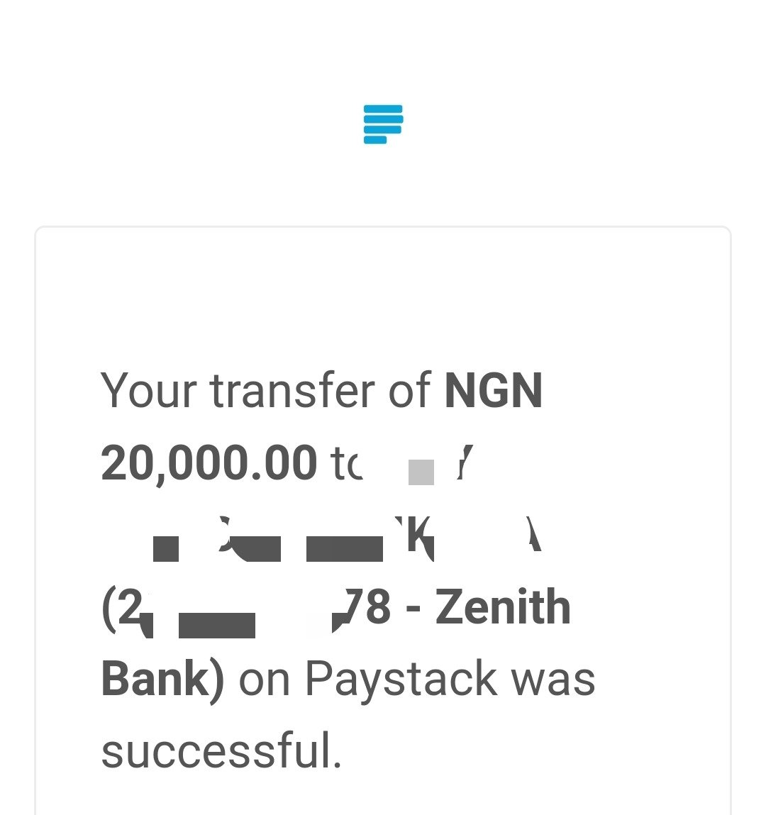 Woman received 20k cash transfer on December 19, 2024